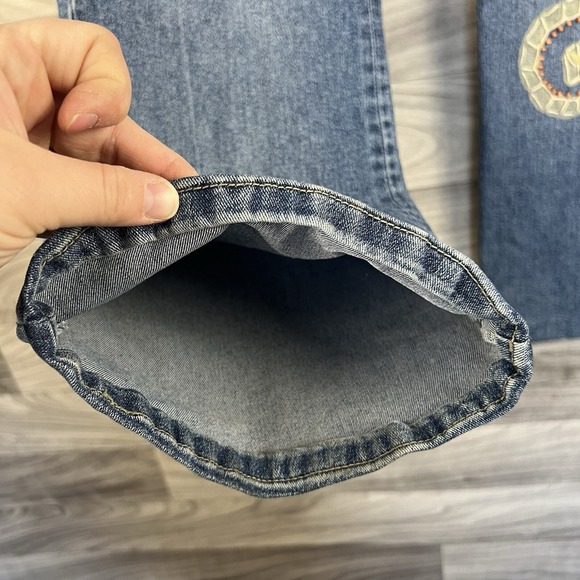 Crest Jeans Denim Pants Womens 15 Blue Bootcut Medium Wash Mid‎ Rise Embroidered - Picture 4 of 15